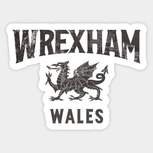 Wrexham Wales / Cymru Black Sticker